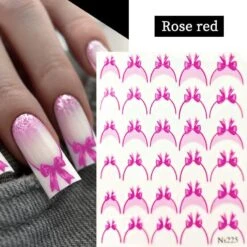 No Brand French Bowknot 3D Nail Sticker NS225 -Born Pretty Salon 61227 SXA 7