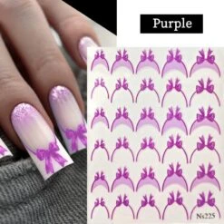 No Brand French Bowknot 3D Nail Sticker NS225 -Born Pretty Salon 61227 SXA 8
