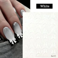 No Brand French Bowknot 3D Nail Sticker NS225 -Born Pretty Salon 61227 SXA 9