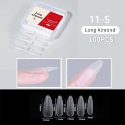 No Brand 100pcs/box Matte Clear False Nail Tips 39 No Brand 100pcs/box Matte Clear False Nail Tips -Born Pretty Salon 61230 SXA 11