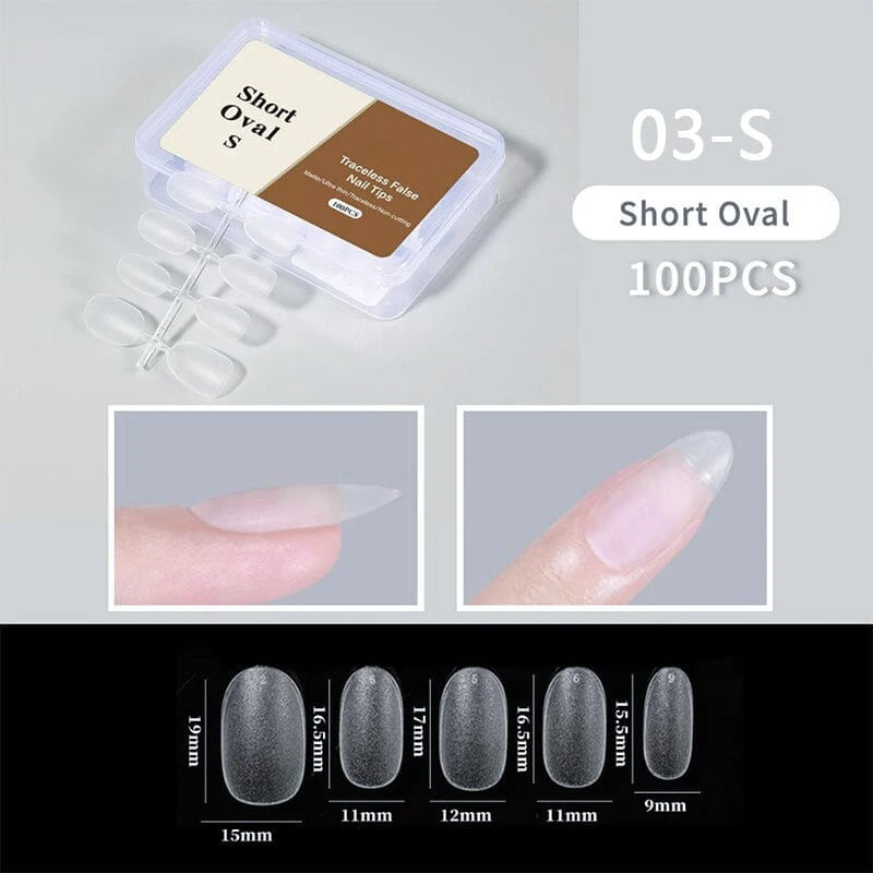 No Brand 100pcs/box Matte Clear False Nail Tips 12 No Brand 100pcs/box Matte Clear False Nail Tips - Image 12