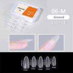 No Brand 100pcs/box Matte Clear False Nail Tips 34 No Brand 100pcs/box Matte Clear False Nail Tips -Born Pretty Salon 61230 SXA 6