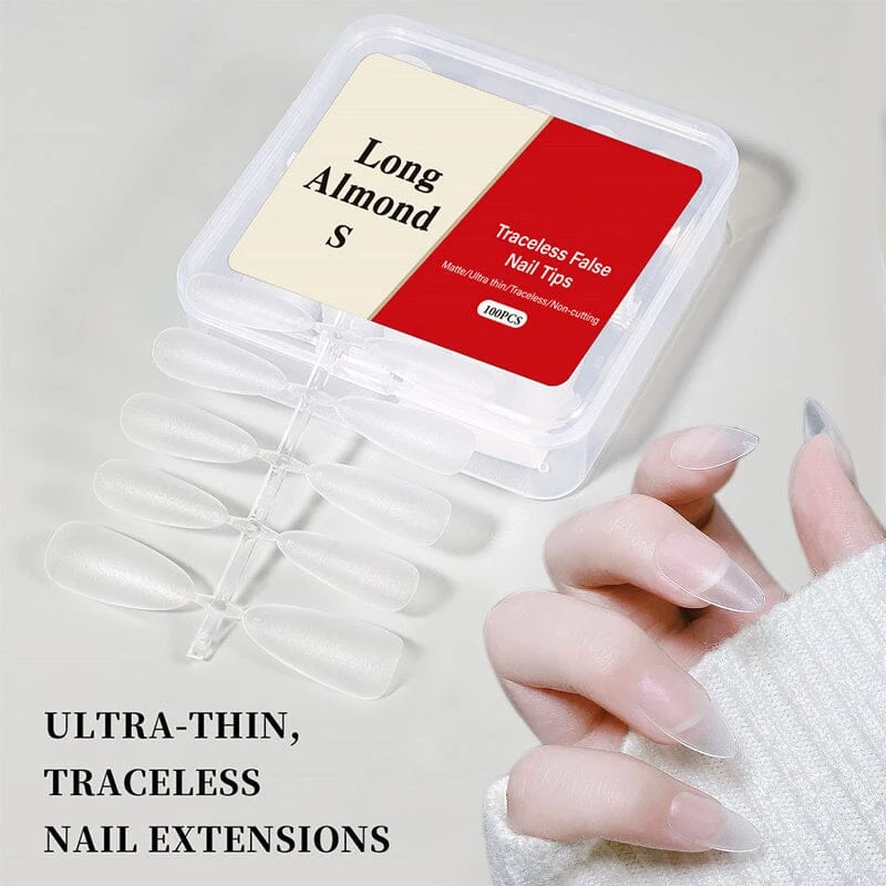 No Brand 100pcs/box Matte Clear False Nail Tips 3 No Brand 100pcs/box Matte Clear False Nail Tips - Image 3