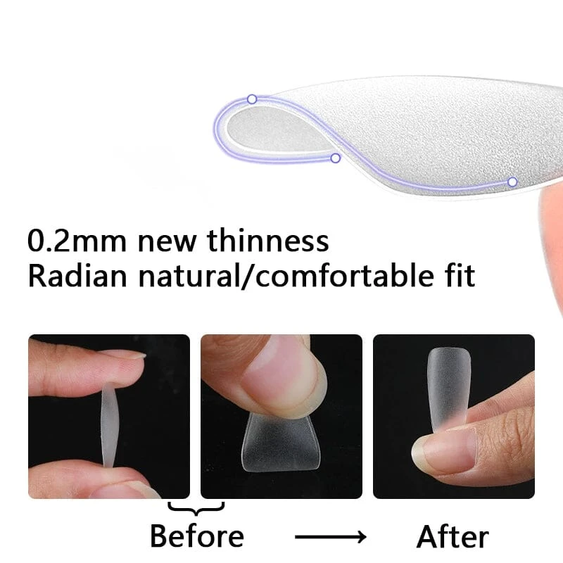 No Brand 100pcs/box Matte Clear False Nail Tips 5 No Brand 100pcs/box Matte Clear False Nail Tips - Image 5