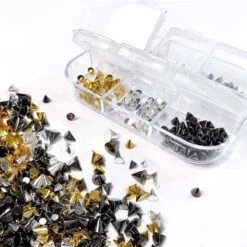 No Brand 6 Grids Metal Star Rivet 3D Nail Decorations -Born Pretty Salon 61246 ZHU 9