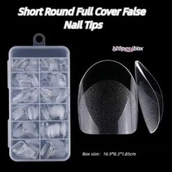 No Brand 120pcs Short Oval Full Cover False Nail Tips -Born Pretty Salon 61247 ZHU 1