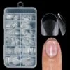 No Brand 120pcs Short Oval Full Cover False Nail Tips