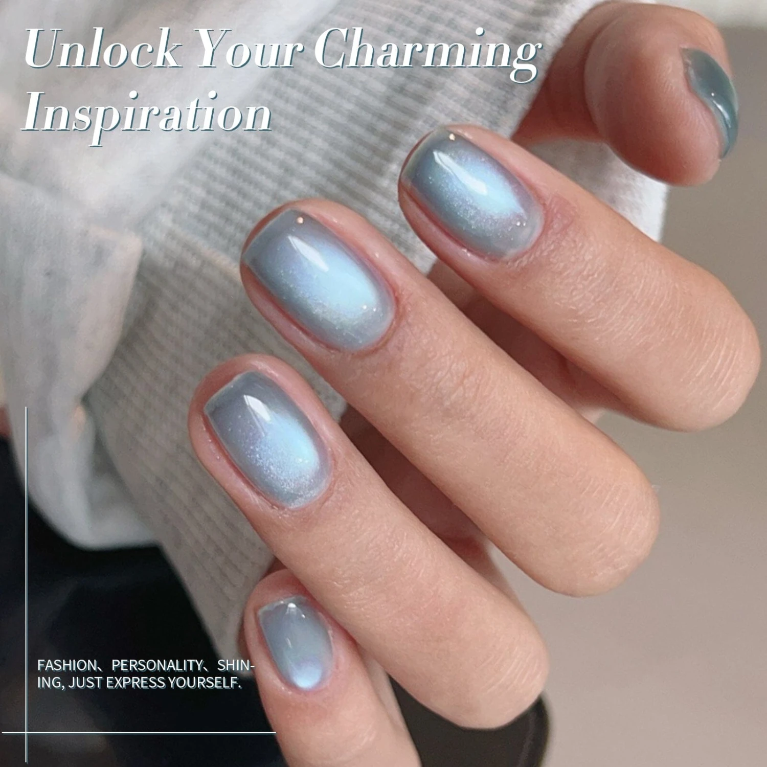 Blue Colored Cat Magnetic Gel Polish MY246 Crescent Bay 15ml 2 Blue Colored Cat Magnetic Gel Polish MY246 Crescent Bay 15ml - Image 2