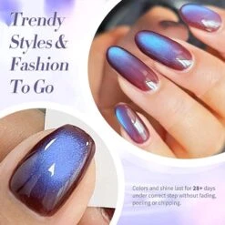 Blue Purple Colored Cat Magnetic Gel Polish MY268 Indigo Eggplant 10ml -Born Pretty Salon 61259 ZI 2