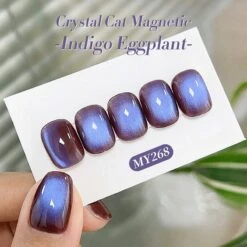 Blue Purple Colored Cat Magnetic Gel Polish MY268 Indigo Eggplant 10ml -Born Pretty Salon 61259 ZI 3