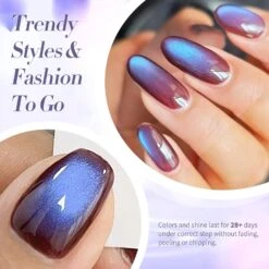 Blue Purple Colored Cat Magnetic Gel Polish MY268 Indigo Eggplant 15ml -Born Pretty Salon 61260 ZI 2