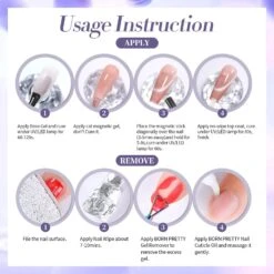 Blue Purple Colored Cat Magnetic Gel Polish MY268 Indigo Eggplant 15ml -Born Pretty Salon 61260 ZI 5