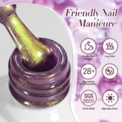 Purple Colored Cat Magnetic Gel Polish MY270 Honey Trap 10ml -Born Pretty Salon 61262 ZI 4