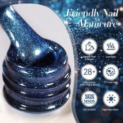 Blue Pearl Cat Magnetic Gel Polish 15ml -Born Pretty Salon 61264 ZI 4