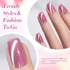 Pink Crystal Cat Magnetic Gel Polish MY245 Midnight Rose 15ml -Born Pretty Salon 61265 ZI 2