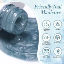 Blue Colored Cat Magnetic Gel Polish MY246 Crescent Bay 10ml 14 Blue Colored Cat Magnetic Gel Polish MY246 Crescent Bay 10ml -Born Pretty Salon 61266 ZI 5