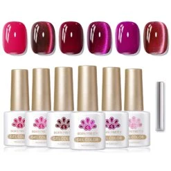 6 Colors Mixed Gel Polish Set Cat Magnetic Gel S25 Cyber Sweetheart 7ml