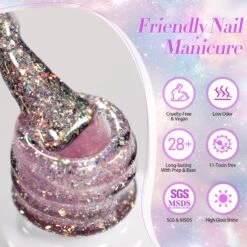 6 Colors Reflective Glitter Gel Polish Set T15 Crush Starlight 7ml -Born Pretty Salon 61274 ZI 4