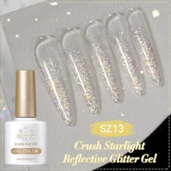 Reflective Glitter Gel Polish Crush Starlight 10ml -Born Pretty Salon 61278 SXA 1