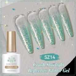 Reflective Glitter Gel Polish Crush Starlight 10ml -Born Pretty Salon 61278 SXA 2