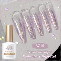 Reflective Glitter Gel Polish Crush Starlight 10ml -Born Pretty Salon 61278 SXA 3