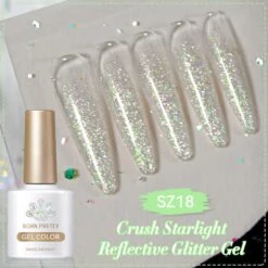 Reflective Glitter Gel Polish Crush Starlight 10ml -Born Pretty Salon 61278 SXA 6