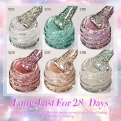 Reflective Glitter Gel Polish Crush Starlight 10ml -Born Pretty Salon 61278 ZIA 1