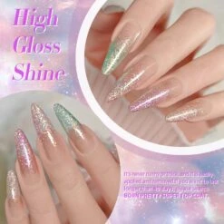 Reflective Glitter Gel Polish Crush Starlight 10ml -Born Pretty Salon 61278 ZIA 2