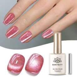 Pink Glitter Cat Magnetic Gel Polish MY275 Peach Blossom 15ml
