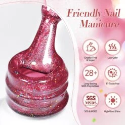 Pink Glitter Cat Magnetic Gel Polish MY275 Peach Blossom 15ml -Born Pretty Salon 61283 ZI 4