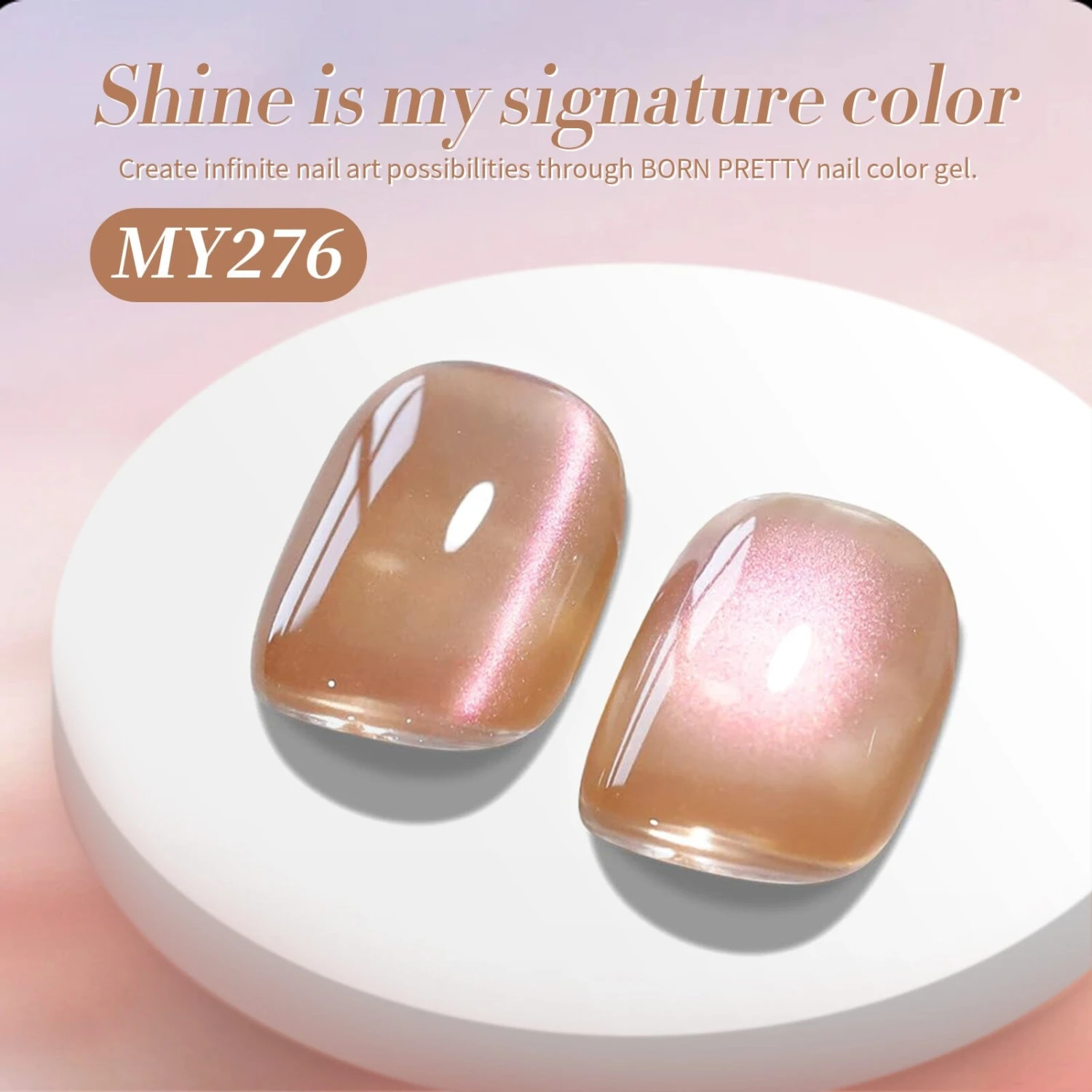 Brown Glass Cat Magnetic Gel Polish MY276 Light Vei 15ml 4 Brown Glass Cat Magnetic Gel Polish MY276 Light Vei 15ml - Image 4