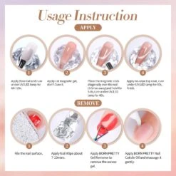 Brown Glass Cat Magnetic Gel Polish MY276 Light Vei 15ml 11 Brown Glass Cat Magnetic Gel Polish MY276 Light Vei 15ml -Born Pretty Salon 61284 ZI 5