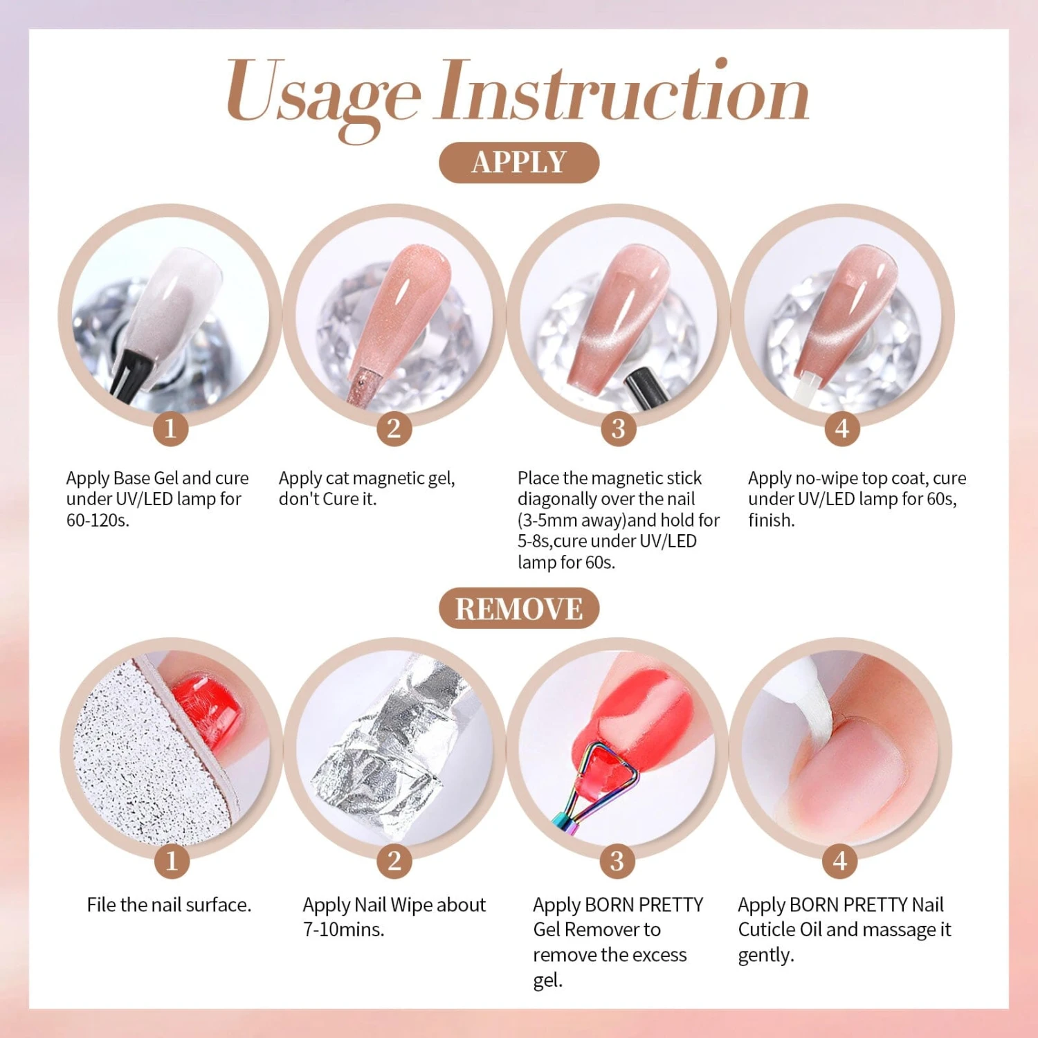 Brown Glass Cat Magnetic Gel Polish MY276 Light Vei 15ml 6 Brown Glass Cat Magnetic Gel Polish MY276 Light Vei 15ml - Image 6