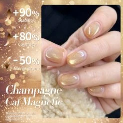 Gold Cat Magnetic Gel Polish MY277 Champagne 15ml -Born Pretty Salon 61285 ZI 4