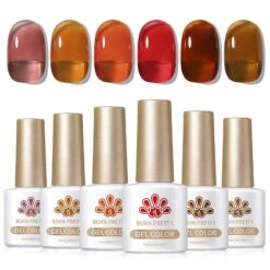 6 Colors Jelly Gel Polish Set J07 Mogao Dawn 7ml