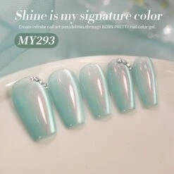 Green Aurora Cat Magnetic Gel Polish MY293 Tuberose 15ml -Born Pretty Salon 61373 ZI 1