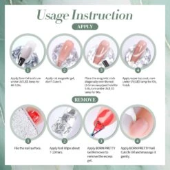 Green Aurora Cat Magnetic Gel Polish MY293 Tuberose 15ml -Born Pretty Salon 61373 ZI 5