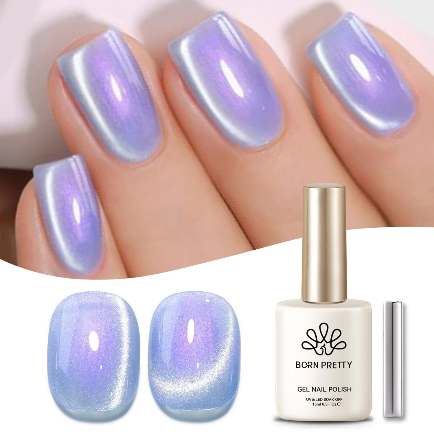 Purple Aurora Cat Magnetic Gel Polish MY294 Fairy Purple 15ml 1 Purple Aurora Cat Magnetic Gel Polish MY294 Fairy Purple 15ml