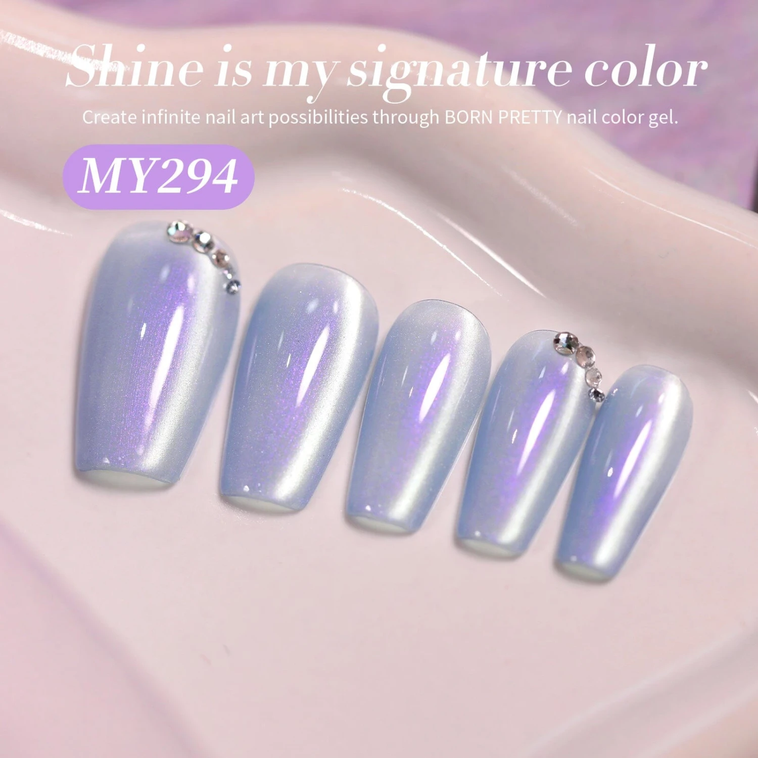 Purple Aurora Cat Magnetic Gel Polish MY294 Fairy Purple 15ml 4 Purple Aurora Cat Magnetic Gel Polish MY294 Fairy Purple 15ml - Image 4