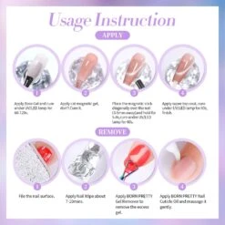 Purple Aurora Cat Magnetic Gel Polish MY294 Fairy Purple 15ml 11 Purple Aurora Cat Magnetic Gel Polish MY294 Fairy Purple 15ml -Born Pretty Salon 61374 ZI 5