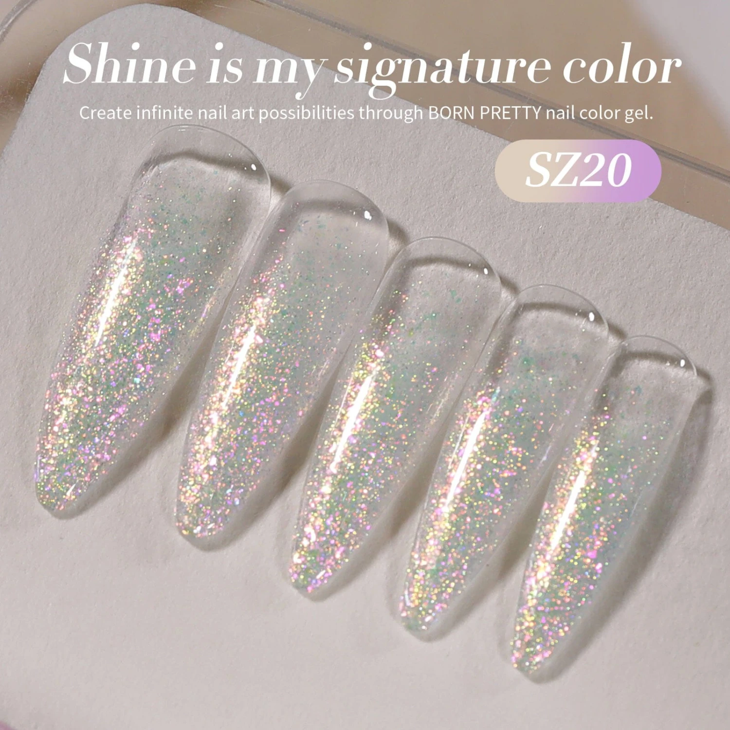Purple Reflective Glitter Gel Polish SZ20 Fig 15ml 5 Purple Reflective Glitter Gel Polish SZ20 Fig 15ml - Image 5