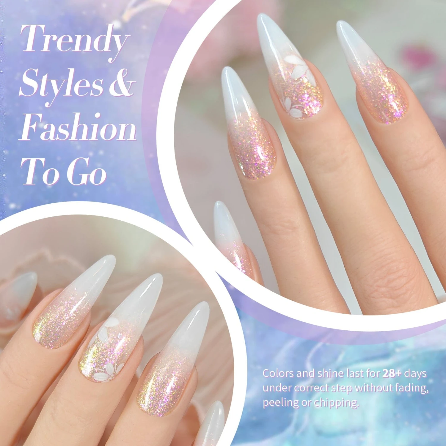 Purple Reflective Glitter Gel Polish SZ20 Fig 15ml 3 Purple Reflective Glitter Gel Polish SZ20 Fig 15ml - Image 3