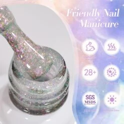 Purple Reflective Glitter Gel Polish SZ20 Fig 15ml 9 Purple Reflective Glitter Gel Polish SZ20 Fig 15ml -Born Pretty Salon 61376 ZI 4