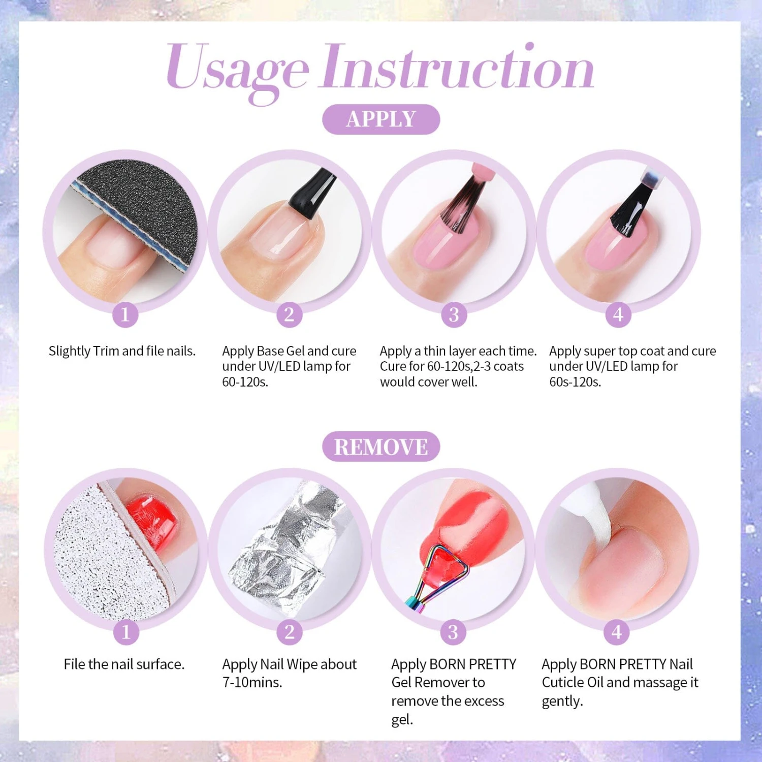 Purple Reflective Glitter Gel Polish SZ20 Fig 15ml 6 Purple Reflective Glitter Gel Polish SZ20 Fig 15ml - Image 6