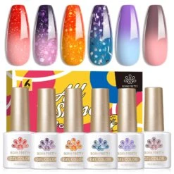 6 Colors Temperature-changing Gel Polish Set T16 NeoWave 7ml