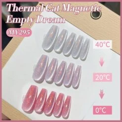 Pink Temperature-changing Cat Magnetic Gel Polish MY295 Empty Dream 15ml -Born Pretty Salon 61386 ZI 3