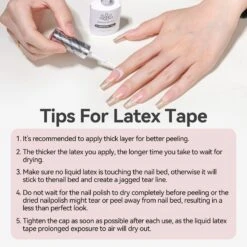 White Peel Off Latex Tape Anti-Freezing 15ml -Born Pretty Salon 61389 ZI 8
