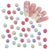 No Brand 100pcs Mix Colorful Mini Resin Flowers 3D Nail Decoration