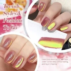 Yellow Colored Cat Magnetic Gel Polish MY296 Passion Fruit 10ml -Born Pretty Salon 61428 ZI 3