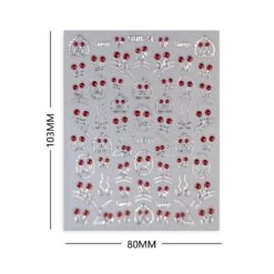 No Brand Cherry Bowknot Strawberry 5D Nail Sticker M-906/913 -Born Pretty Salon 61462 ZHU 11